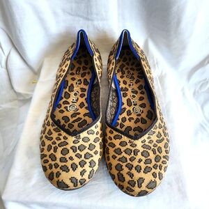 Rothys leopard ballet flats size 8